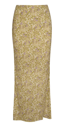 Green Floral Print Bias Cut Midi Skirt, £27.99