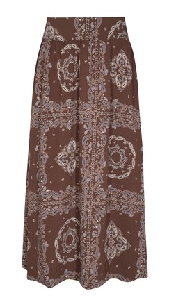 Brown Bandana Print Maxi Circle Skirt, £29.99