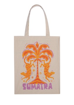 Stone Sumatra Tiger Print Canvas Tote Bag, £5.99