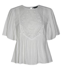 White Embroidered Short Sleeve Top, £27.99
