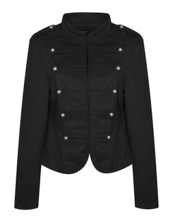Black Cotton Drummer Style Jacket, £49.99