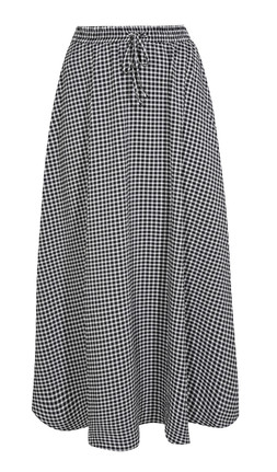 Black Gingham Print Circle Maxi Skirt, £29.99