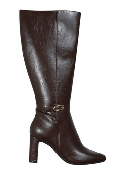 Dark Brown Faux Leather Knee High Boots, £59.99 (931151824)