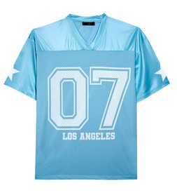 New Look 915 - Girls Blue 07 Print Mesh Panel Longline Top £21.99 (955588545)
