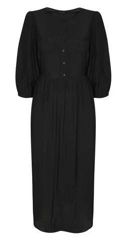 New Look, Black Button Up Long Sleeve Midi Dress £33.99