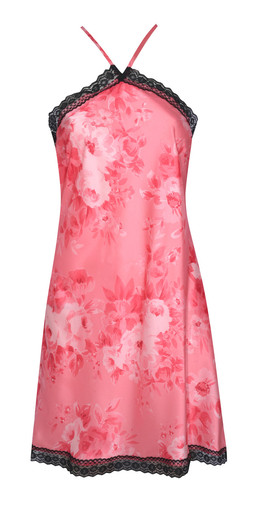 Pink Satin Rose Print Halterneck Mini Dress, £35.99 (952900379)