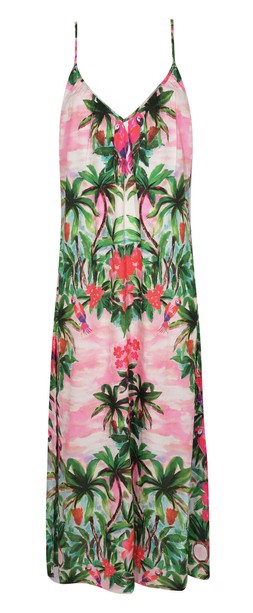 Green Floral Strappy Beach Maxi Dress £29.99