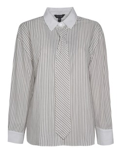 White and Brown Relaxed Striped Shirt with Tie, £29.99 (954897919)