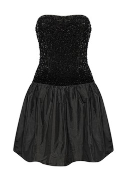 Black Sequin Strapless Mini Dress, £34.99 (938196701)