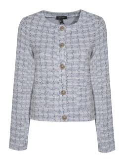 Blue Metallic Boucle Crew Neck Cardigan €20.00 £15 925833945