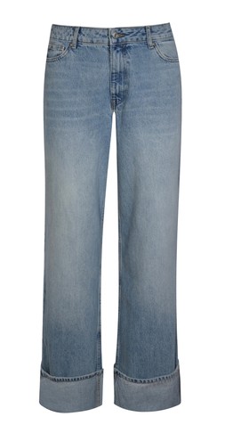 Blue Relaxed Turn Up Wide Leg Jeans £39.99 (899031340)