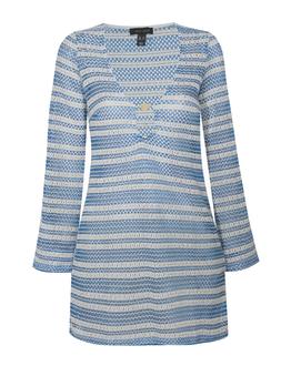 Blue Striped Crochet Kaftan Beach Cover Up Dress €39.99 £26.99 - 913205249