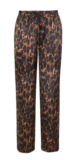 Brown Animal Print Satin Wide Leg Trousers £29.99 (931442329)