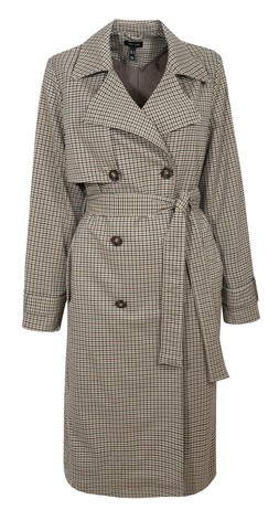 Brown Check Pattern Trench Coat, £64.99 (929527929)