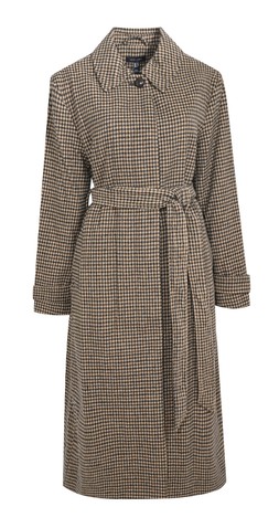 Brown Checked Belted Longline Coat, £74.99 (929493829)