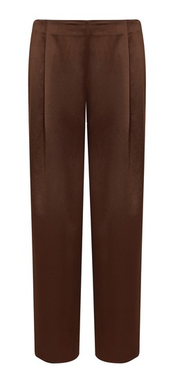 Dark Brown Soft Touch Satin Wide Leg Trousers, £32.99 (941469327)