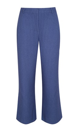 New Look Blue Tailored Pinstripe Wide Leg Trousers £35.99