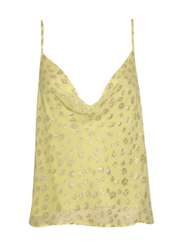 New Look Bright Yellow Metallic Jacquard Cowl Neck Cami Top £25.99