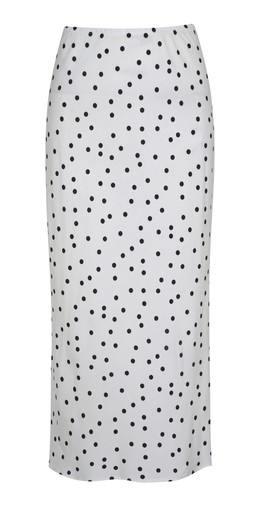 New Look Cream Spot Print Bias Cut Midi Skirt £28.99
