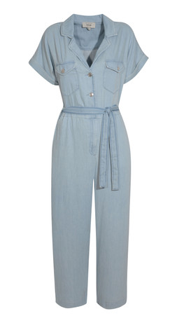 New Look Light Blue Belted Denim Jumpsuit £44.99
