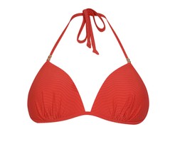 New Look Red Wave Textured Beaded Halterneck Bikini Top £12.99