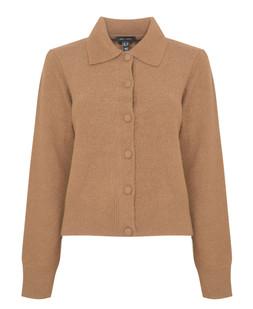 Tan Midweight Knit Collared Cardigan, New Look, £28.99