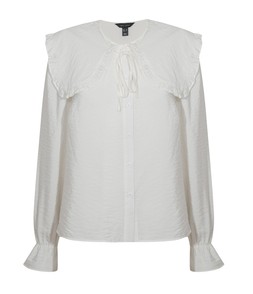 White Collared Top