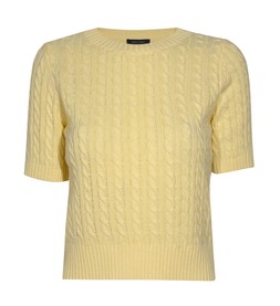 Yellow Cable Knit Crew Neck Top €29.99 £23.99 915859888