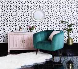DFS The Chair Edit - Cocktail accent chair in forest green velvet