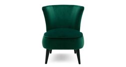 DFS The Slipper Accent Chair in Forest velvet