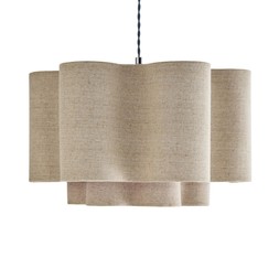 30923206 Sophie R Wavy Two Tier Shade Natural 41cm £45