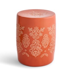 30926663 Joice Sophie Robinson Ceramic Side Table Drum Orange £149