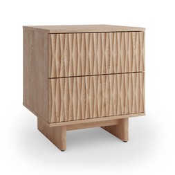 30928267 Inga 2 Drawer Bedside Light Oak Effect £149