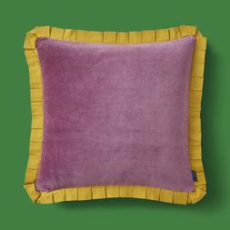 30933009 Sophie Robinson Velvet Box Pleat 50x50 Cushion Lilac £28