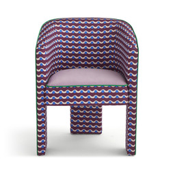 30967492 alt05 Sophie Robinson Dining Chair, Amaranth Wiggle Dot Fabric £169