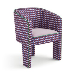30967492 alt06 Sophie Robinson Dining Chair, Amaranth Wiggle Dot Fabric £169