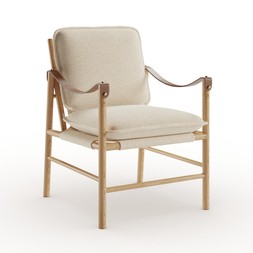 30968939 Explorer Wooden Frame Boucle Accent Chair £279