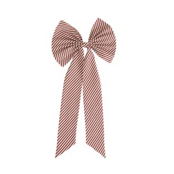 30972940 Large Red and White Striped Bow with Clip £7