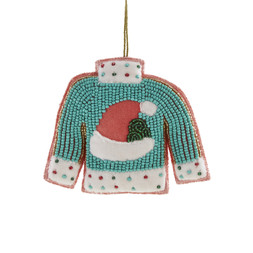 30974744 Beaded Christmas Jumper Hanging Decoration £3.50