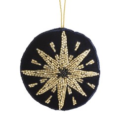 30974753 Beaded 8 Point Star Hanging Decoration £3.50