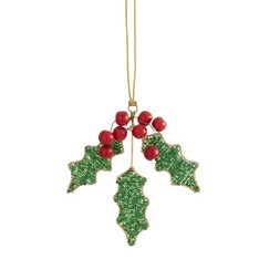 30974772 Beaded Holly Hanging Decoration £4