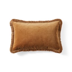 Caramel Fringed Cotton Velvet 30x50 £18