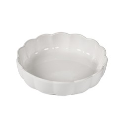 Cream round scallop oven dish​ £10 (31032395)