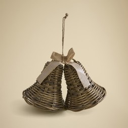 Hanging rattan bells light rattan £10 (31042874)