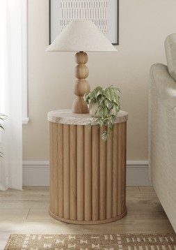 Lucin Travertine Side Table £99
