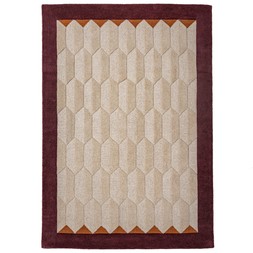 Marla Border Wool Rug Burgundy Border 160x230cm £169