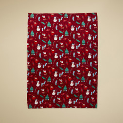 Red Santa Snowman Printed Fleece 130x170cm £5 (31042206)