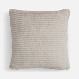 Ribbed Fur Cushion 43x43 Natural £15