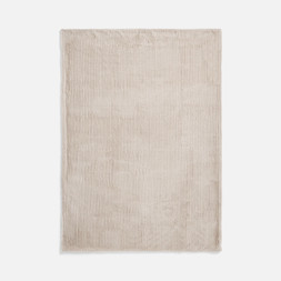 Ribbed Fur Throw 130x180 Natural