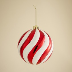 set of 3 150mm shatterproof baubles red and white £10 (31045500)